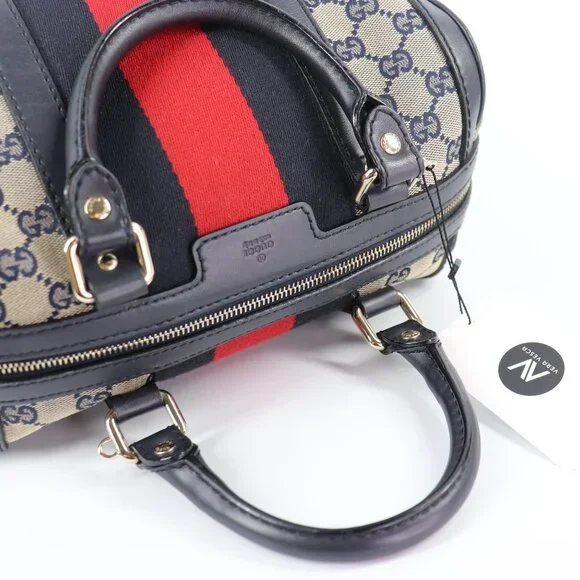 GUCCI Monogram Vintage Web Small Boston - Picture 16 of 16